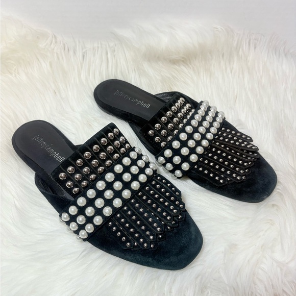 JEFFREY CAMPBELL Ravis Pearl Embellished Mules - Picture 2 of 7